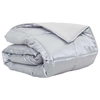 Vidaxl Poletna odeja srebrna 200 x 200 cm Satin in mikrovlakna