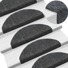 Prostirke za stepenice, samoljepljive, 5 kom, 65x21x4 cm, tamno sive, poluokrugle, velike