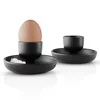 Skodelica za jajce NORDIC KITCHEN 11 cm, set 2 kosov, črna, kamnita posoda, Eva Solo