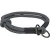 Trixie polzatezna ovratnica za pse Soft Rope XS 25 cm/fi-6 mm črna/siva