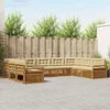 Set vanjskih sofa 9 pcs Prirodna i bež Čvrsto drvo akacije