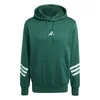 Moški pulover adidas Adidas Mens Fleece 3-Stripes Hooded Sweat Top Collegiate Green XL