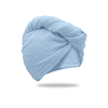 Turban iz frotirja, hitrosušeč, svetlo moder