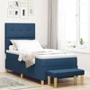 vidaXL vidaXL Box Spring postelja z vzmetnico in klopjo modra 100x200 cm tkanina, (22049312)