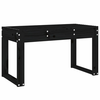 Vrtna klupa crna 80 x 38 x 45 cm od masivne borovine