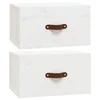 Vidaxl Stenska nočna omarica 2 kosa bela 40x29,5x22 cm