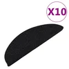 Vidaxl Preproge za stopnice samolepilne 10 kosov črne 56x17x3 cm