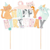 Topper za torto Happy Birthday Mačičke 1 kos