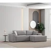 Atelier del Sofa Ugaona garnitura Pirlo 145x43x206cm Svetlosiva