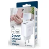 TA-UC-2AC12-01 Gembird USB punjac, 2-port USB-A+ USB-C, 2.4 A, white