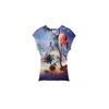 Desigual Majica modra / zelena / oranžna
