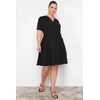 Trendyol Curve Ženska haljina Tbbss24Ah00174, Crna