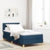 LED Box Spring Krevet s LED trakama Plava 90 x 200 cm tkanina