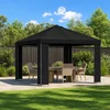 Gazebo 3 x 3 m Crna Poliester i čelik 190 gsm