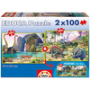 Puzzle Dino Educa 2x100 delov od 5 leta
