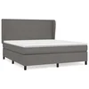 Vidaxl Box spring postelja z vzmetnico siva 160x200 cm umetno usnje
