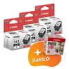 Canon - Komplet kartuš Canon PG-545 XL (črna), original, 3 kosi + DARILO GRATIS