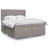 vidaXL Box spring postelja z vzmetnico taupe 200x200 cm blago, (21302330)