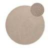 Bež ročno tkana volnena okrogla preproga o 120 cm Eleni Light Beige – Hanse Home