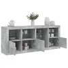 Komoda s LED svjetlima siva boja betona 164 x 37 x 67 cm