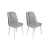 Hanah Home Set 2 trpezarijske stolice Sivo-Beli