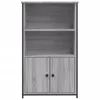 Visoka komoda siva boja hrasta 62x32x103,5 cm konstruirano drvo