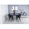 Venture Design Jedilna miza in stol komplet, elegantna raztegljiva miza 75x195x95 cm, stol 57x76,5x50 cm, črna