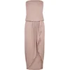 Womens Powder Pink Bandeau Dress