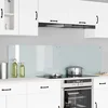 Kuhinjski zid 2 pcs Bijelo 90 x 50 cm Staklo otporno na udarce