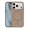 Ovitek za iPhone 17 Pro/18 Pro, silikonski MagSafe – rjav