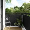 Ekran za balkon s rupama Crna