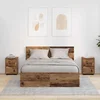 Noćni ormarići s ladicama 2 pcs Staro drvo 30,5 x 30 x 43 cm