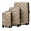 Set kofera 3u1 u bež boji - Chevron dezen