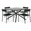 GOTHENBURG D120 sto siva + 4 TRILLEVALLEN stolice crna