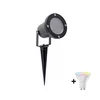 LED RGBW prigušiva spoljašnja lampa BLAKE 1xGU10/6W/230V IP65 + daljinski upravljač