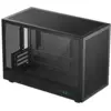 Računalniško ohišje DeepCool CH260 WOOD, Micro-ATX, kaljeno steklo, črno