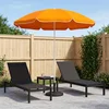 vidaXL Vrtni dežnik 207 cm 170T poliester Oranžna