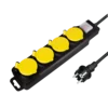 Logilink produžni kabl outdoor 4 mesta, prekidač, 1.5m, IP44, crna