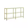 Songmics Konsolna miza 130x30x73 cm zlata