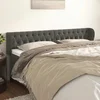 vidaXL Vzglavje z ušesi temno sivo 183x23x78/88 cm žamet