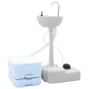Kamperski WC set 2 pcs Plava i bijela Polietilen Visoke Gustoće