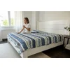 Prekrivač Singl 140x200cm mikrofiber Blue /white ( VLK000437-bluewhite )