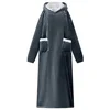 vidaXL Odeja s kapuco Temno modra xl Flis in flanel
