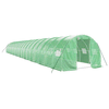 Staklenik s čeličnim okvirom zeleni 60 m2 20 x 3 x 2 m