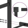 Metalni okvir kreveta uzglavlje i podnožje crni 90 x 200 cm