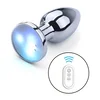 Kiotos Vibrating Aluminium LED Buttplug Small