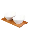 Set posod za serviranje na bambusovem pladnju (3 ks) - Basic - 451358