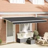 Skrovita tenda Antracit 400 x 200 cm tkanina