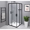 SIGMA SIMPLY BLACK Shower Enclosure, square, 1100x1100 mm, Corner Entrance, clear glass - 110x110 cm - Gelco - SIGMA SIMPLY BLACK - 36 - Kvadrat z vogalnim vhodom - 1100 - 1900 - 1100 - 6 - 14