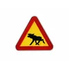 shumee Našitek z opozorilnim losom - rumeno ozadje - magnetna podlaga - vezen našitek/značka/emblem